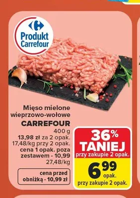 Mięso mielone wieprzowo-wołowe Carrefour promocja w Carrefour