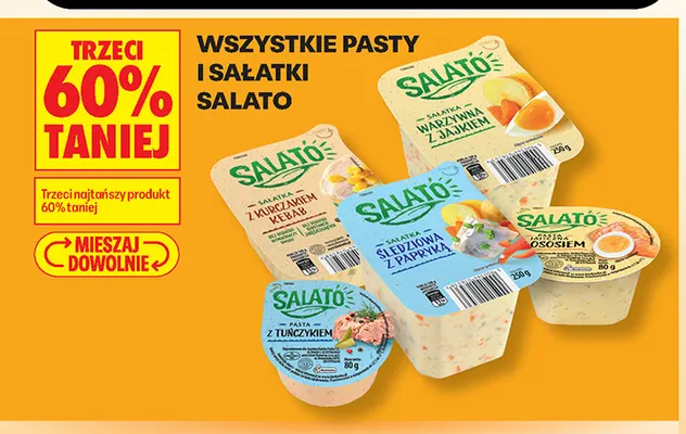 Pasty i sałatki Salato promocja w Biedronka