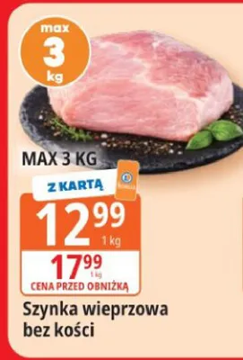 Szynka wieprzowa bez kości promocja w Leclerc