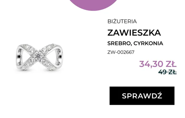 Zawieszka srebro cyrkonia ZW-002667 Briju promocja w Dzień Dziecka