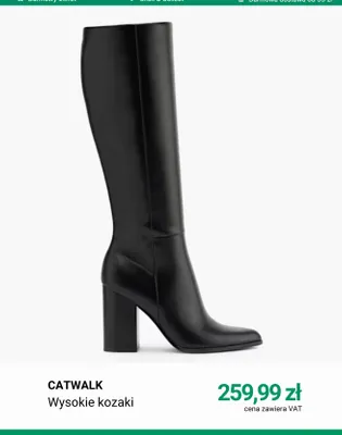 Wysokie kozaki Catwalk promocja w Deichmann