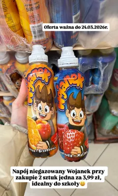 Napój niegazowany, różne smaki promocja w Dino