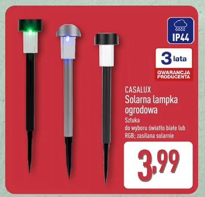 Solarna lampka ogrodowa promocja w Aldi