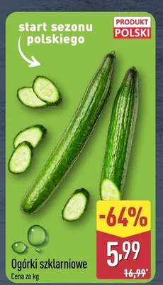 Ogórki szklarniowe promocja w Aldi