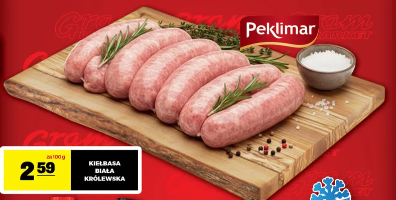 Kiełbasa biała królewska Peklimar promocja w Gram Market