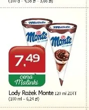 Lody rożek Monte Zott promocja w MALINKA