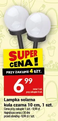 Lampka solarna kula czarna promocja w Twój Market