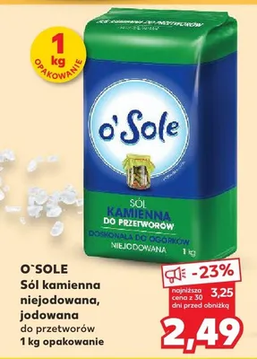 Sól kamienna jodowana do przetworów promocja w Kaufland