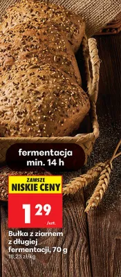 Bułka z ziarnem z długiej fermentacji promocja w Biedronka