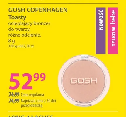 Ocieplający bronzer do twarzy Toasty Gosh Copenhagen promocja w Hebe