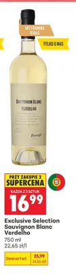 Wino białe Exclusive Selection Sauvignon Blanc Verdelho promocja w Biedronka