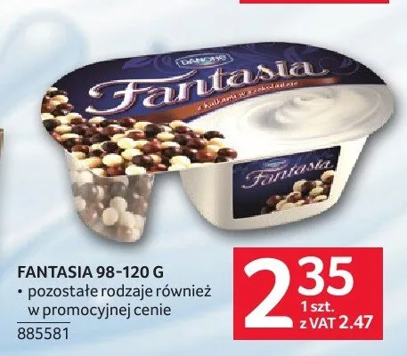 Jogurt Fantasia Danone z kulkami czekoladowymi promocja w Selgros