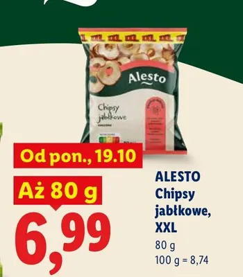 Chipsy jabłkowe XXL Alesto promocja w Lidl