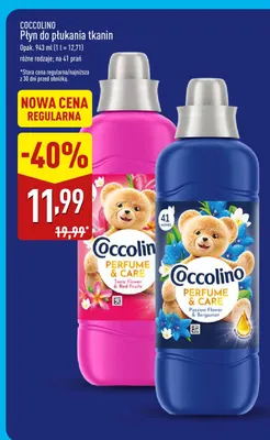 Płyn do płukania tkanin Perfume & Care Passion Flower & Bergamot Coccolino promocja w Aldi
