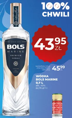 Wódka Bols Marine premium promocja w Duży Ben