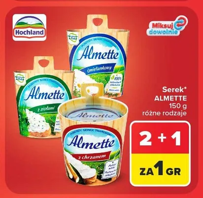 Serek Almette z ziołami promocja w Carrefour