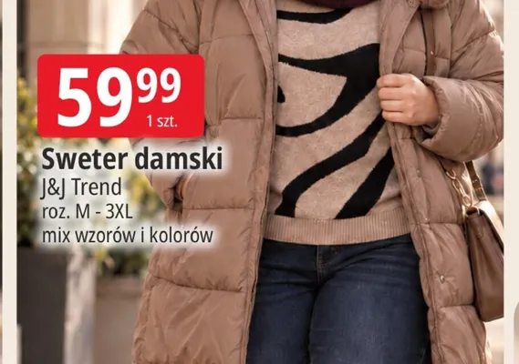 Sweter damski J & J Trend promocja w Leclerc