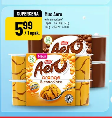 Mus Aero czekoladowy 4-pak promocja w POLOmarket
