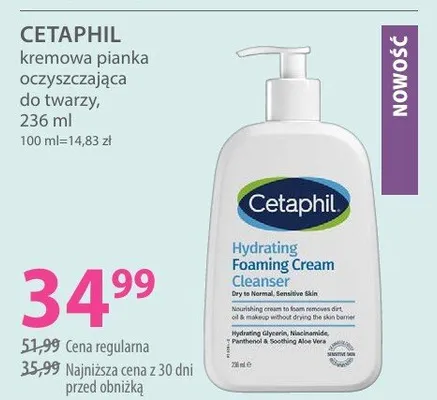 Kremowa pianka oczyszczająca do twarzy promocja w Hebe