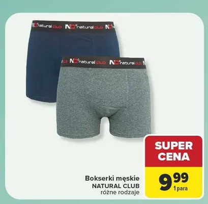 Bokserki męskie Natural Club promocja w Carrefour