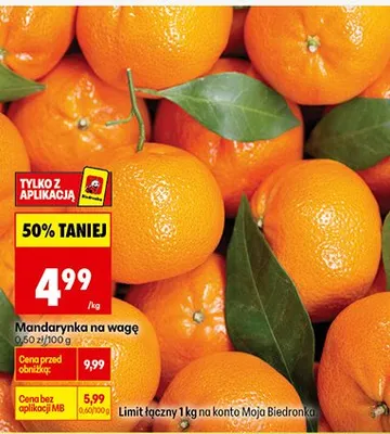 Mandarynka na wagę promocja w Biedronka