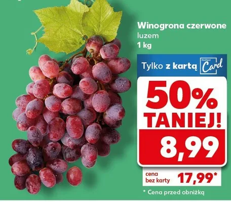 Winogrona czerwone luzem promocja w Kaufland