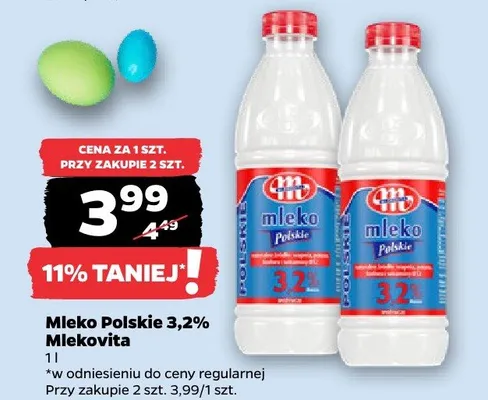 Mleko Polskie 3,2% promocja w Netto