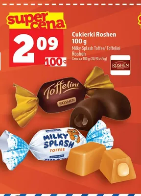 Cukierki Roshen Milky Splash promocja w TOPAZ