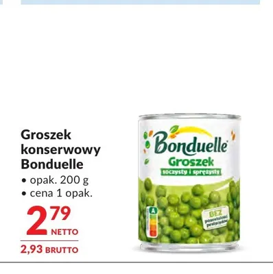 Groszek konserwowy Bonduelle promocja w Makro