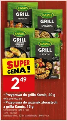 Przyprawa do grzanek złocistych z grilla Kamis promocja w Twój Market