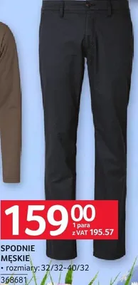 Spodnie męskie, rozmiary 32/32-40/32 promocja w Selgros