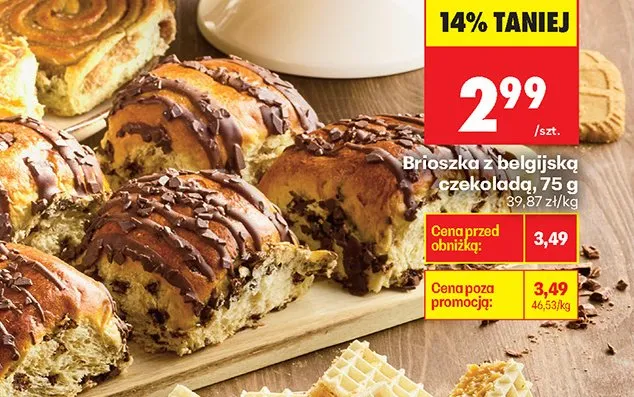 Brioszka z belgijską czekoladą promocja w Biedronka