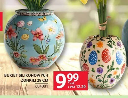 Bukiet silikonowych żonkili 29 cm promocja w Selgros