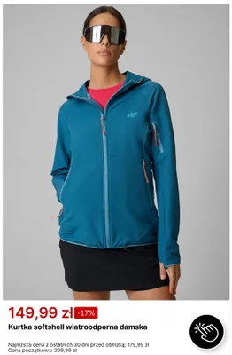 Kurtka softshell wiatroodporna damska 4F promocja w 4F