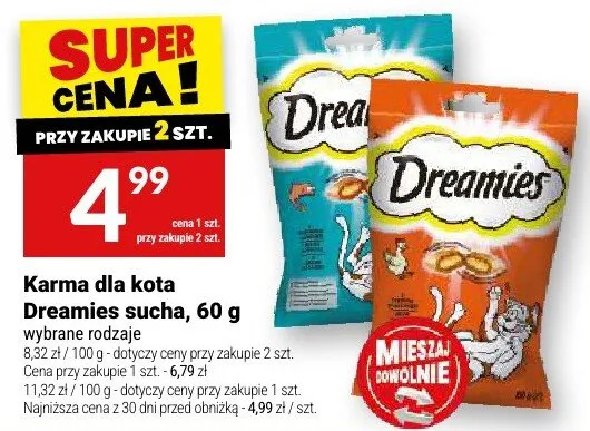 Karma dla kota Dreamies sucha promocja w Twój Market
