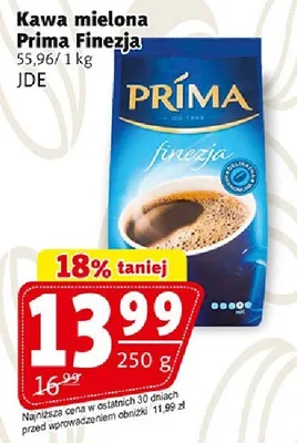 Kawa mielona Prima Finezja promocja w Prim Market