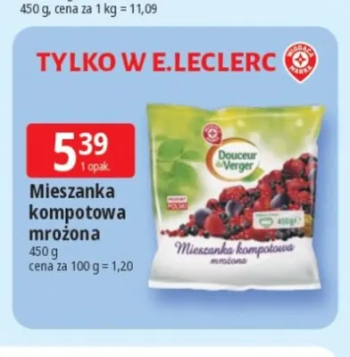 Mieszanka kompotowa mrożona Douceur de Verger promocja w Leclerc