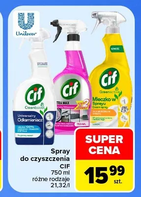 Spray do czyszczenia Cif promocja w Carrefour
