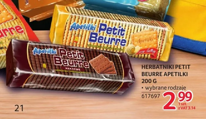 Herbatniki Petit Beurre kakaowe Apetilki promocja w Selgros