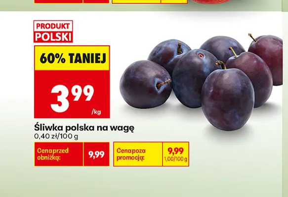 Śliwki polskie promocja w Biedronka