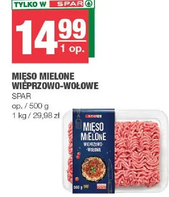 Mięso mielone wieprzowo-wołowe promocja w SPAR