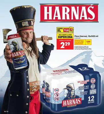 Piwo Harnaś 12-pak 500 ml promocja w Biedronka
