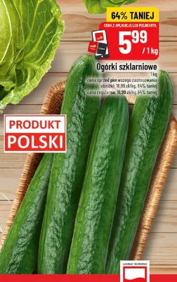Ogórki szklarniowe promocja w POLOmarket
