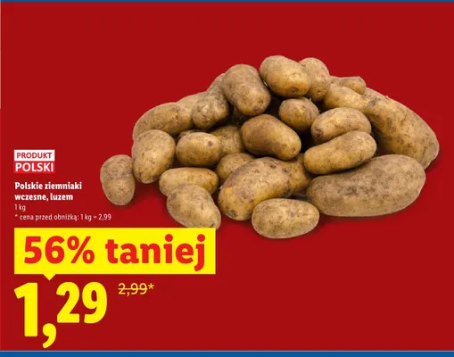 Ziemniaki wczesne polskie luzem promocja w Lidl