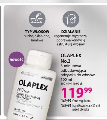 Odżywka do włosów Olaplex No.3 promocja w Hebe