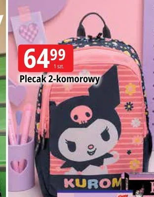 Plecak 2-komorowy Kuromi promocja w Leclerc