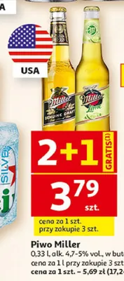 Piwo Miller Genuine Draft promocja w Auchan