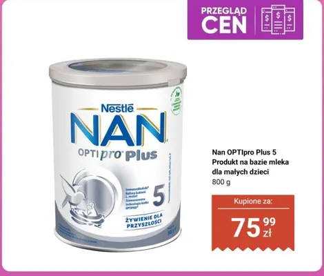 Mleko modyfikowane Nestlé NAN OPTIpro Plus 5 promocja w Biedronka