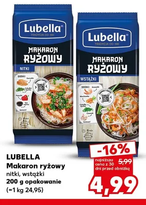 Makaron ryżowy nitki Lubella promocja w Kaufland