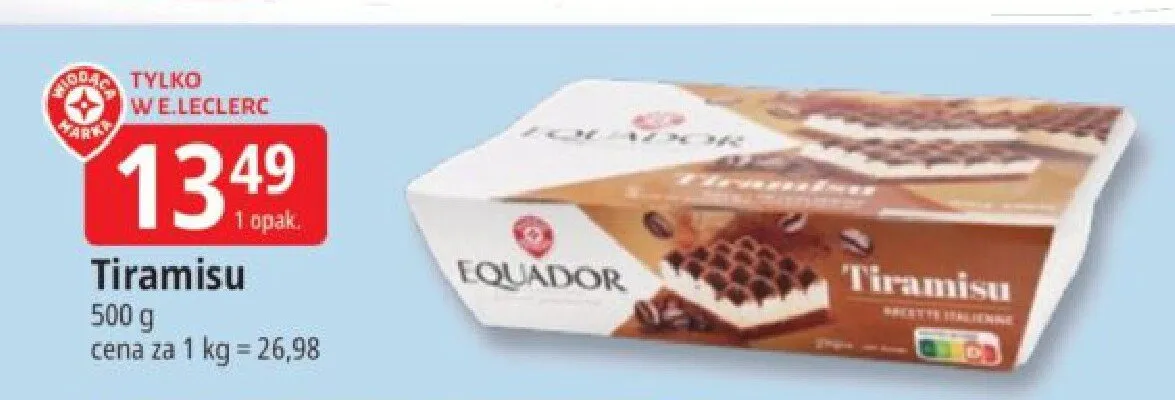 Tiramisu Equador promocja w Leclerc